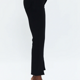 Pistola Lennon High Rise Crop Boot Cut with Front Slit in Black Ponte Knit
