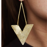 Marcia Moran Liana Triangle Drop Earrings