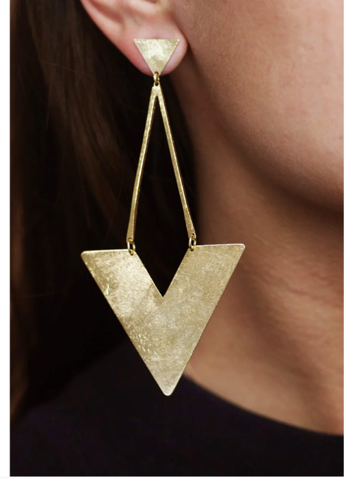 Marcia Moran Liana Triangle Drop Earrings