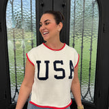 USA Sweater in White