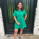 Willow Shift Dress in Green
