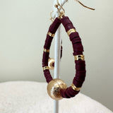 Rubber Bead Teardrop Earring