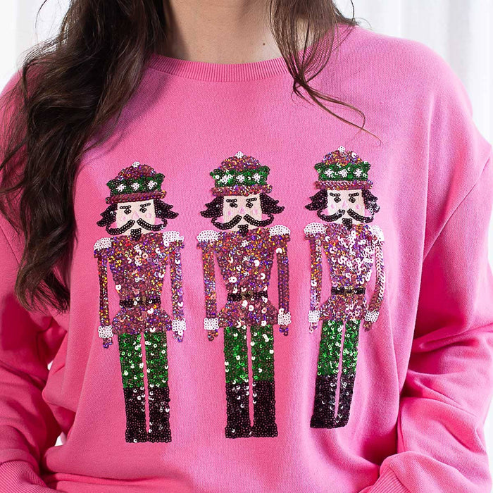 Christmas Nutcracker Sequin Sweatshirt