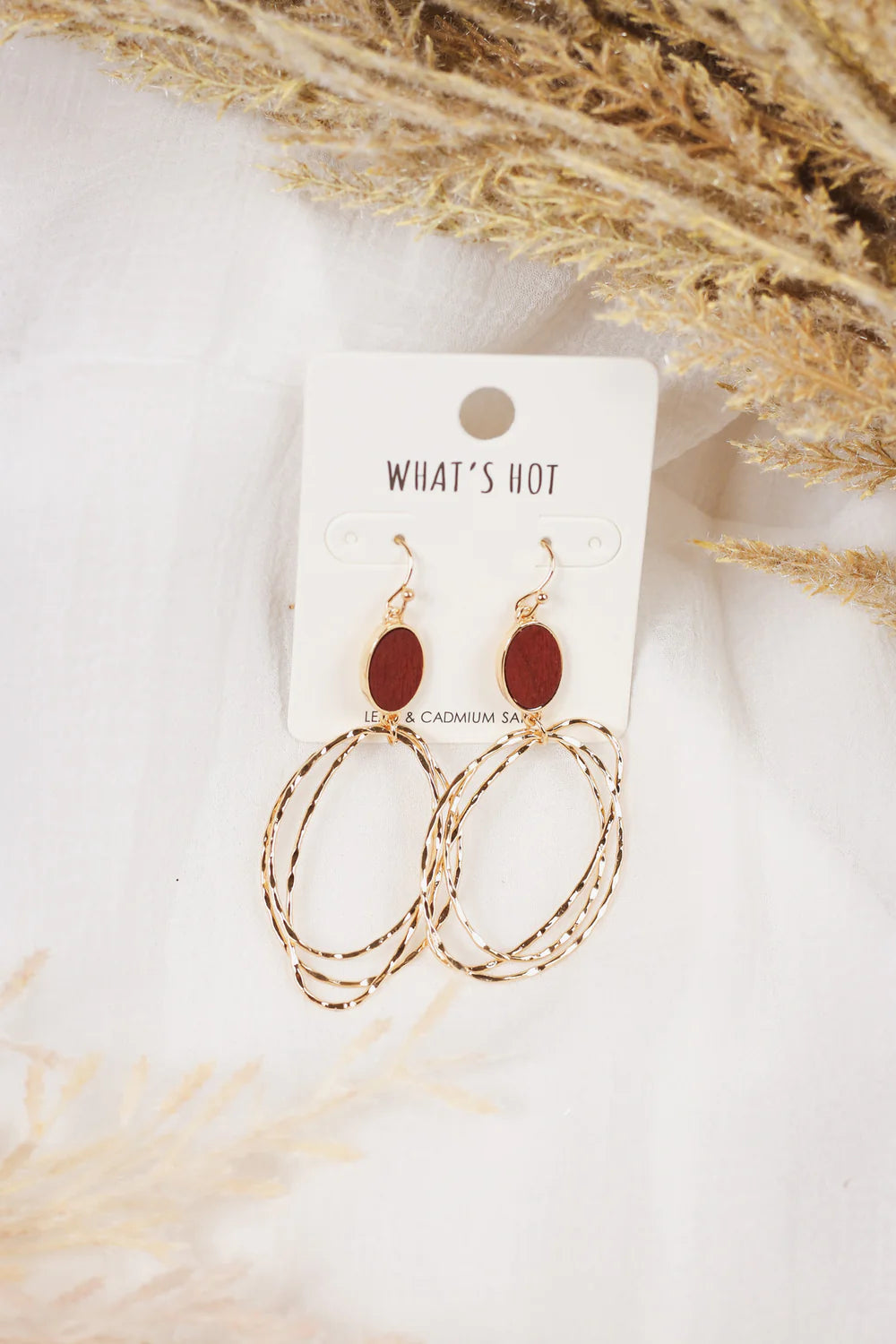 Textured Double Oval Earring