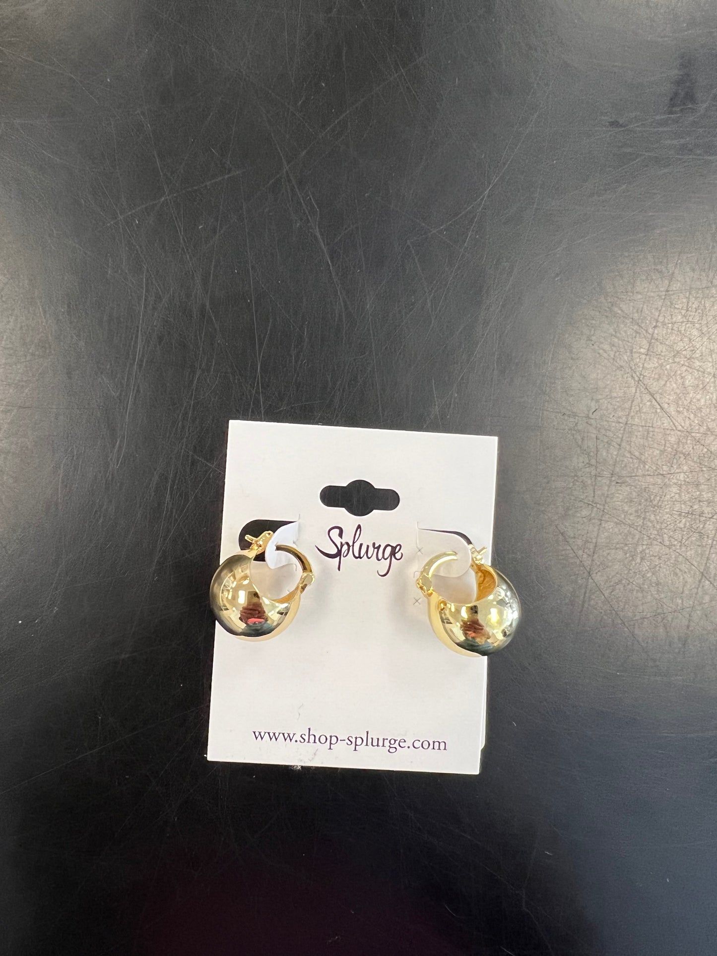 Gold Ball Huggie Earrings