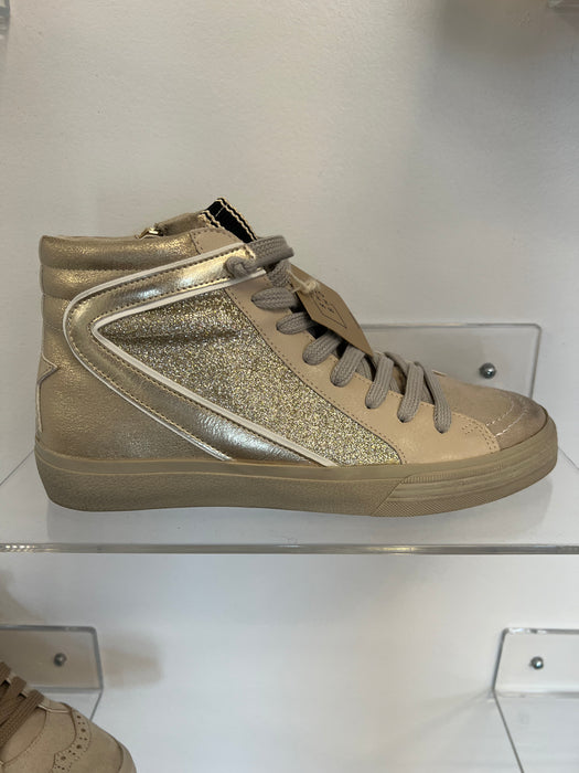 Rooney Sneakers - Gold Glitter Distressed