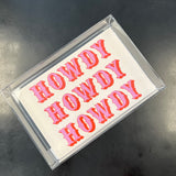 Small Acrylic Howdy Tray in Pink