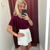 Kara Maria Bodysuit in Burgundy