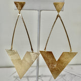 Marcia Moran Liana Triangle Drop Earrings
