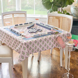 Oh My Mahjong Purple Thistle Tablecloth
