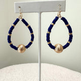 Rubber Bead Teardrop Earring