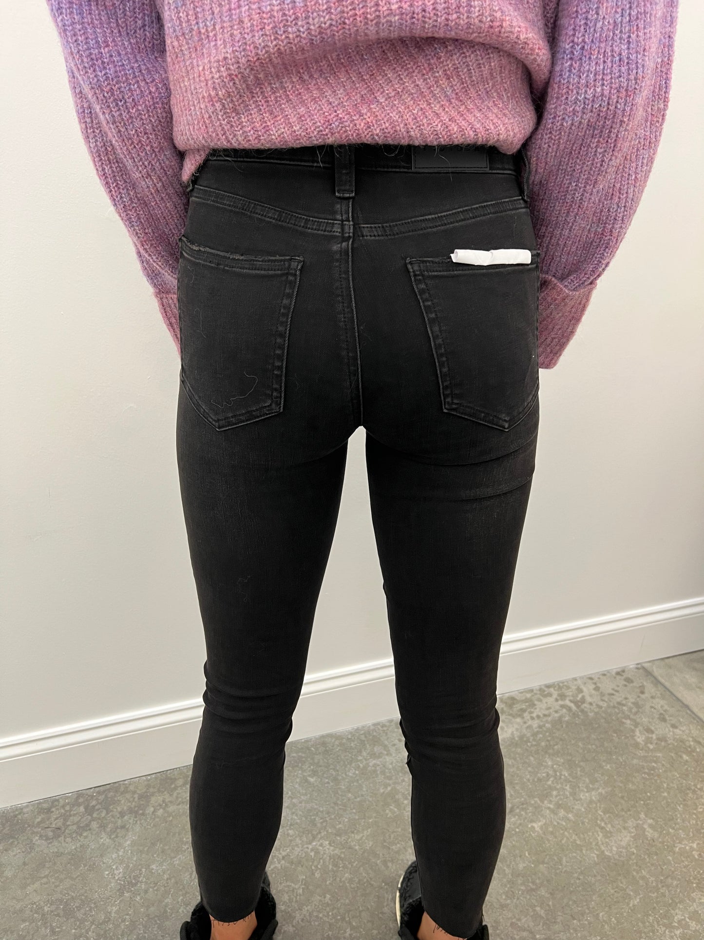 Audrey Crop Mid Rise Skinny Jeans - Carbon