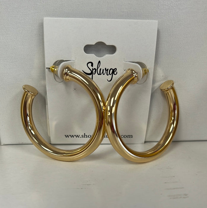 Stud Hoop Earrings 1.75”