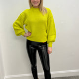 SPANX Faux Patent Leather Leggings in Black